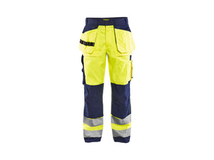 Hi-Vis Work Trousers - Hi-vis yellow/navy blue - 30R