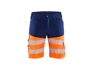 Hi-Vis shorts with stretch - Navy blue/Orange - 30R