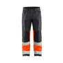 Hi-Vis Work Trousers with Stretch - Mid grey/ Hi-Vis Orange - 30L