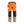 Hi-Vis Work Trousers with Stretch - Hi-Vis Orange/Mid grey - 30L