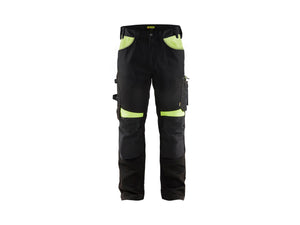 Craftsman Work Trousers - Black/Hi-vis yellow - 30R