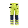 Ventilated Hi-Vis Work Trousers - Hi-vis yellow/navy blue - 30R