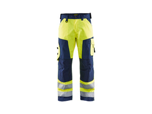 Hi-Vis Work Trousers - Hi-vis yellow/navy blue - 30R