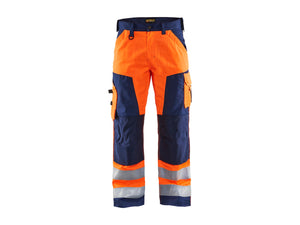 Hi-Vis Work Trousers - Orange/Navy blue - 30R