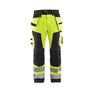 Hi-Vis Softshell craftsman Work Trousers - Hi-vis yellow/Black - 30R