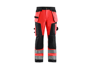 Hi-Vis craftsman Work Trousers - Red hi-vis/black - 30R