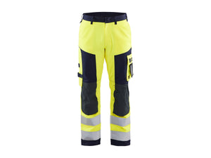 Multinorm Craftsman Work Trousers - Hi-vis yellow/navy blue - 30R