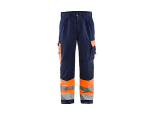 Hi-Vis Work Trousers - Orange/Navy blue - 30S