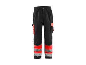 Hi-Vis Work Trousers - Red hi-vis/black - 30S