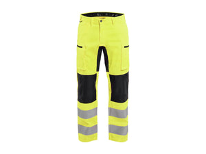 Hi-Vis Work Trousers with stretch - Hi-vis yellow/Black - 30L