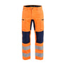 Hi-Vis Work Trousers with stretch - Orange/Navy blue - 30L