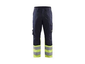Inherent Steel Work Trousers - Navy blue/Hi-vis yellow - 30R