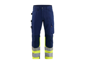 Hi-vis Trouser - Navy blue/Hi-vis yellow - 30R