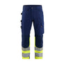 Hi-vis Trouser - Navy blue/Hi-vis yellow - 30R