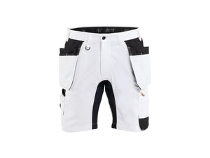 Painter's Shorts Stretch - White/Black - 30R
