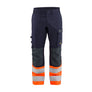Multinorm Inherent Work Trousers with stretch - Navy blue/Orange - 30R