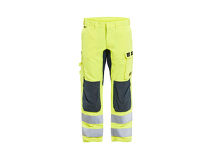 Multinorm Inherent Work Trousers with stretch - Hi-vis yellow/navy blue - 30R
