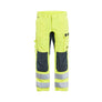 Multinorm Inherent Work Trousers with stretch - Hi-vis yellow/navy blue - 30R