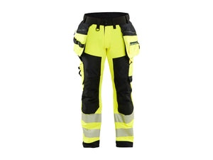 Hi-vis Softshell Work Trousers - Hi-vis yellow/Black - 30R