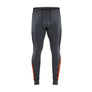 Socks and Boxers Work Trousers XWARM, 100% merino - Mid grey/Dark red - 4XL