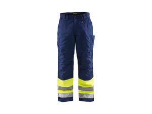Hi-Vis Winter Work Trousers - Hi-vis yellow/navy blue - 30R