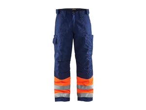 Hi-Vis Winter Work Trousers - Orange/Navy blue - 30R