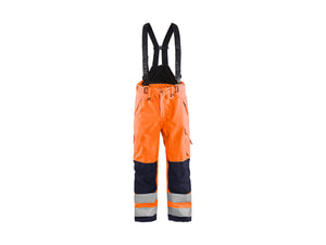 Hi-Vis Shell Work Trousers - Orange/Navy blue - 30R