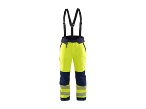 Hi-Vis Winter Work Trousers - Hi-vis yellow/navy blue - 4XL