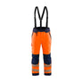 Hi-Vis Winter Work Trousers - Orange/Navy blue - 4XL