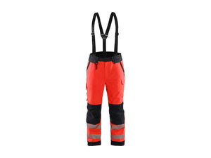 Hi-Vis Winter Work Trousers - Red hi-vis/black - 4XL