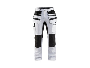 Painter Work Trousers with Stretch - White/Black - 30R