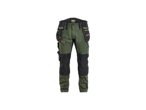 STRIKER Craftsman Work Trousers with stretch - Forest Green/Rust - 30L