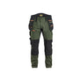 STRIKER Craftsman Work Trousers with stretch - Forest Green/Rust - 30L