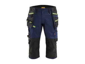 STRIKER Pirate trouser with stretch - Dark navy blue/Hi-vis yellow - 30R