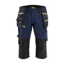 STRIKER Pirate trouser with stretch - Dark navy blue/Hi-vis yellow - 30R