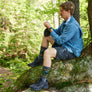Mens Merino Wool Boot Midweight Seamless Patterned Hiking Socks