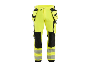 Hi-Vis Work Trousers 4-way stretch - Hi-vis yellow/Black - 30L