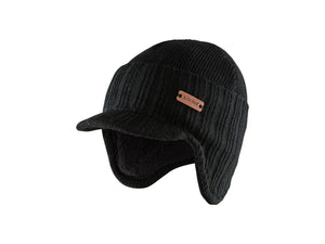 Winter cap with ear flaps - Black - LXL