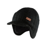 Winter cap with ear flaps - Black - LXL