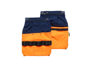 Tool pockets zipper & press stud fastening - Navy blue/Orange - LXL