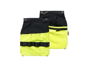 Tool pockets zipper & press stud fastening - Black/Hi-vis yellow - LXL