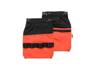 Tool pockets zipper & press stud fastening - Black/Red hi-vis - LXL