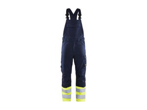 Inherent Steel Bib Work Trousers - Navy blue/Hi-vis yellow - 32R