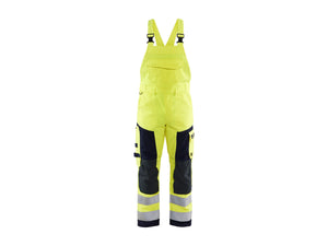 Multinorm Bib Work Trousers - Hi-vis yellow/navy blue - 32L