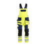 Hi-Vis bib overalls 4-way stretch - Hi-vis yellow/navy blue - 30R
