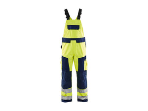 Hi-Vis Bib Work Trousers - Hi-vis yellow/navy blue - 30L