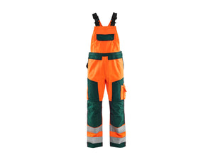 Hi-Vis Bib Work Trousers - Orange/Green - 30L