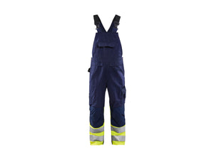 Hi-Vis Bib overall - Navy blue/Hi-vis yellow - 30R
