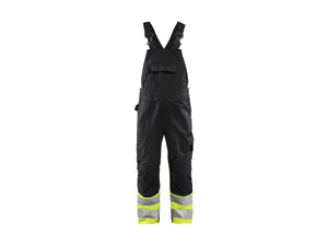 Hi-Vis Bib overall - Black/Hi-vis yellow - 30R