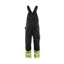 Hi-Vis Bib overall - Black/Hi-vis yellow - 30R